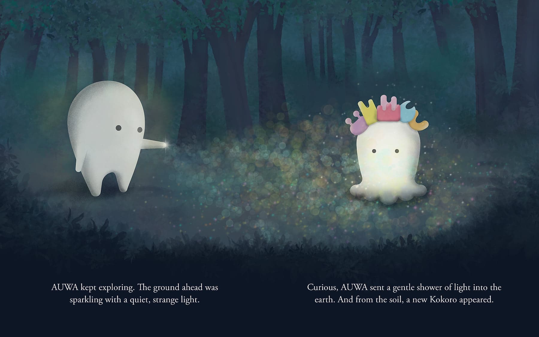 Bluu lit, the forest answering